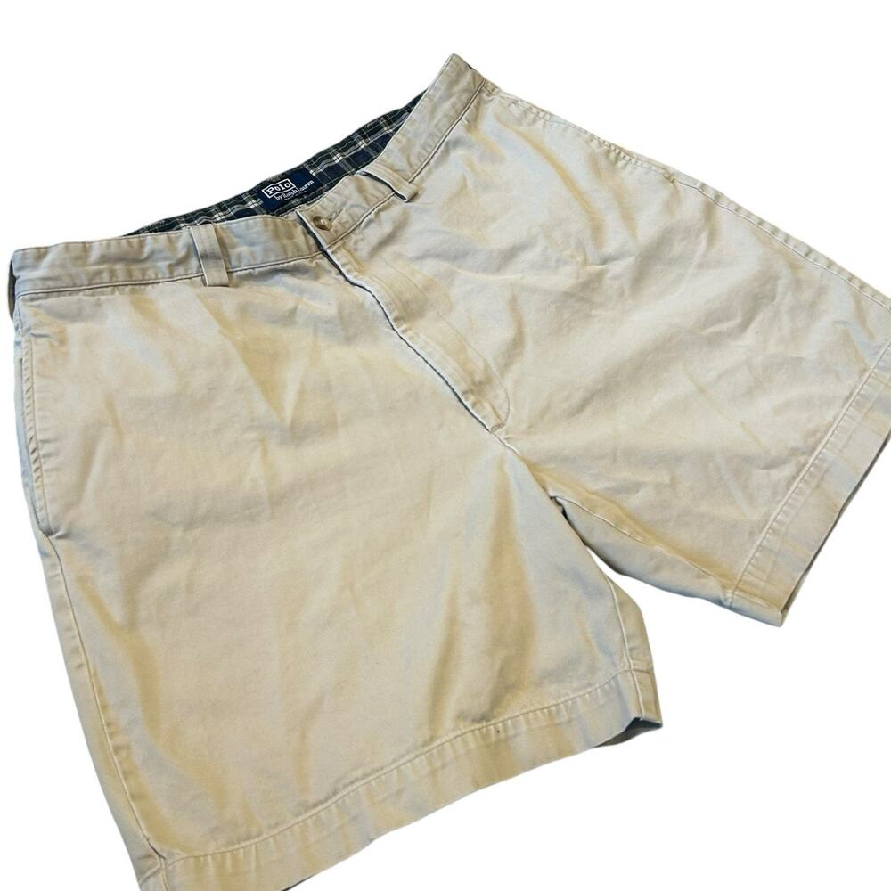 Vintage 90s Polo Ralph Lauren Chino Shorts Men’s 38 Beige Khaki Preppy Golf - Picture 6 of 16